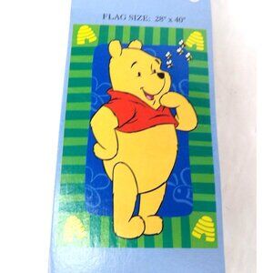 Vintage Winnie the Pooh 28X40 Honey of a Day Garden Flag NEW